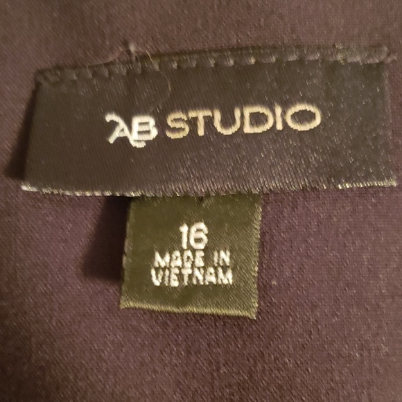 AB Studio Sleeveless Black Aline Midi Dress * 16 - Picture 5 of 7